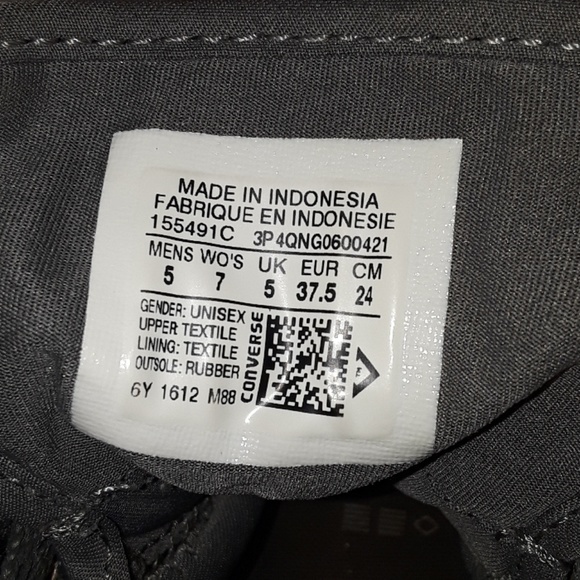 Converse All Stars Charcoal Grey Sz. 5Y - Picture 5 of 8